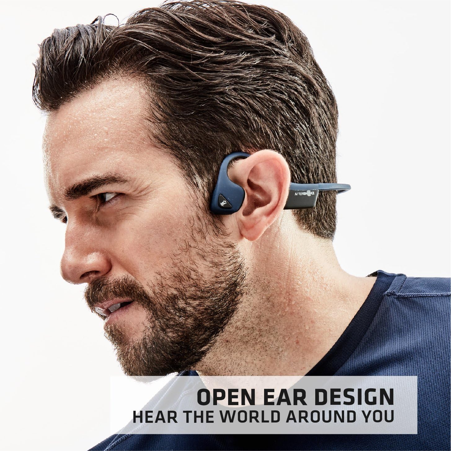 AfterShokz Aeropex AS650 Bone Conduction Wireless Headphones – Blue – Pristine - Image 2