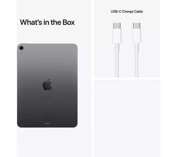 APPLE 10.9" iPad Air 5 Wi-Fi (2022) - 256 GB, Space Grey Very Good - Image 4