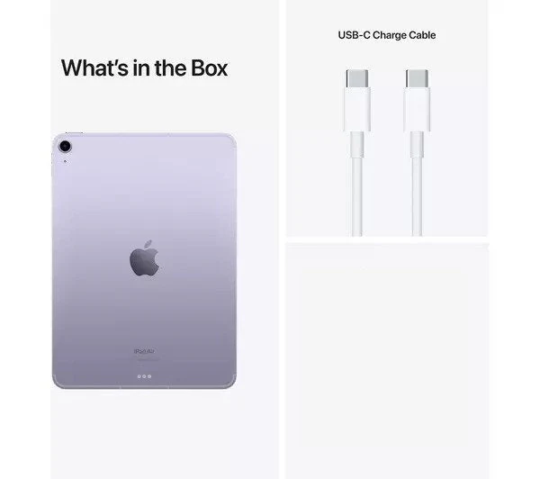 APPLE 10.9" iPad Air 5 Wi-Fi + Cellular (2022) - 256 GB, Purple Very Good Condition - Image 4