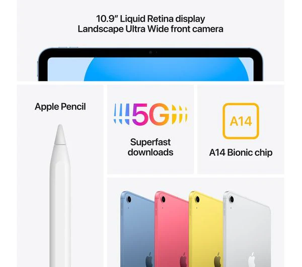 APPLE 10.9" iPad Cellular - 256GB, Pink - Pristine - Image 7