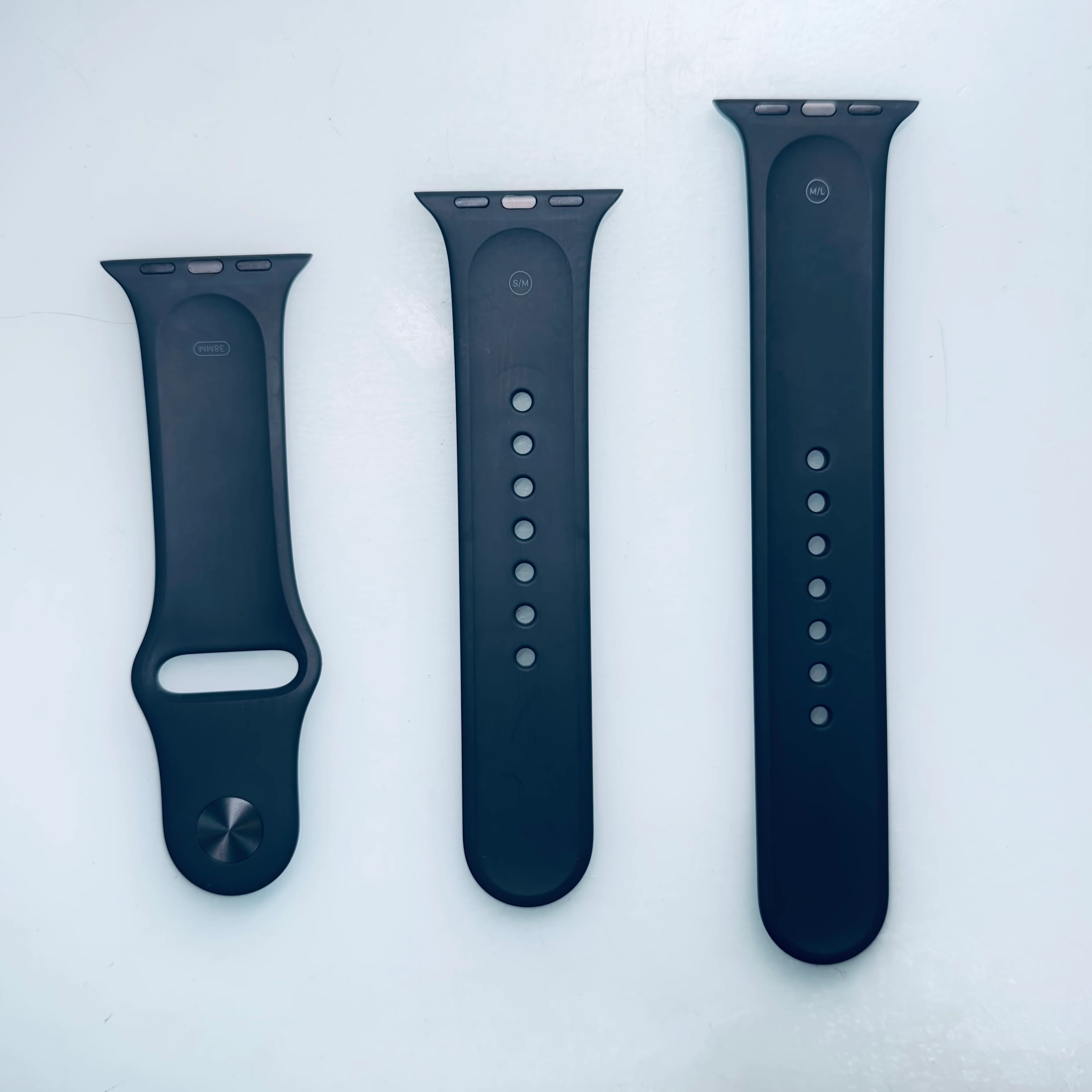 Apple 38mm Sport Band – Black – S/M & M/L Sizes for Apple Watch - Image 2