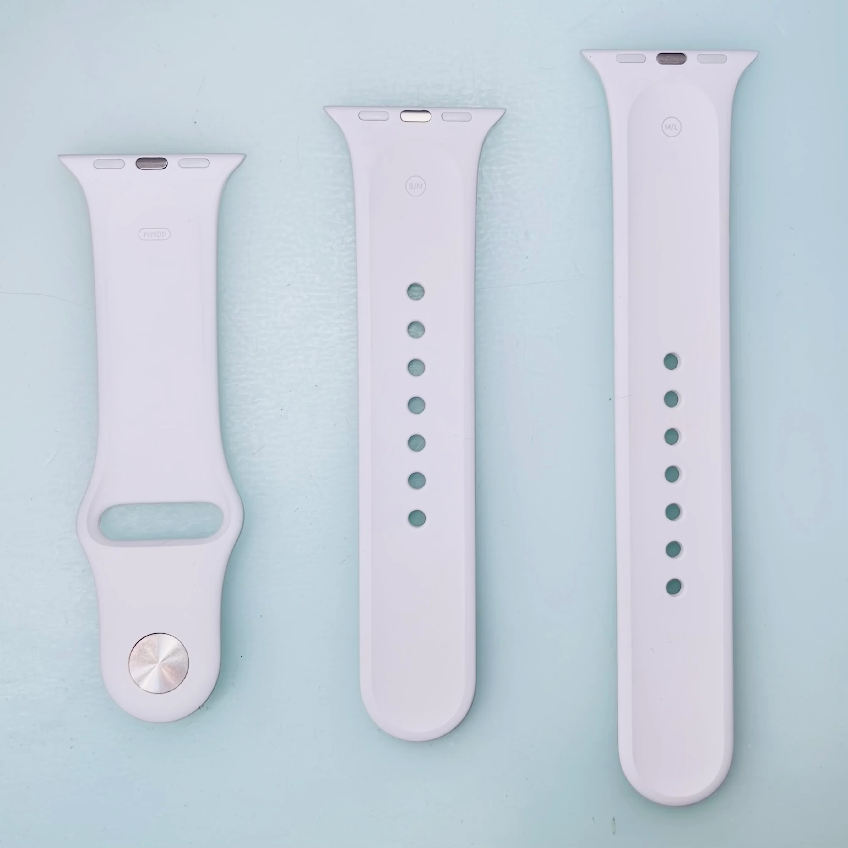 Apple 40mm Sport Band – White – S/M & M/L Sizes for Apple Watch - Image 2