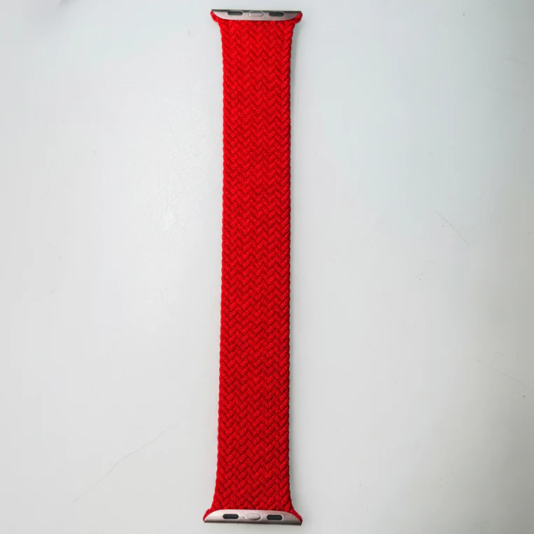 Apple 44mm Braided Solo Loop Watch Band - Red - Size 11