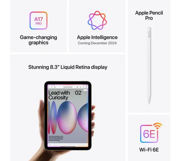APPLE 8.3" iPad mini (2024) - 128GB, Purple - Pristine - Image 5