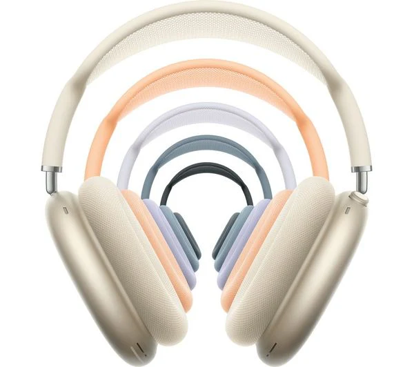 APPLE AirPods Max Wireless Bluetooth Noise-Cancelling Headphones - Starlight - Very Good - Image 3