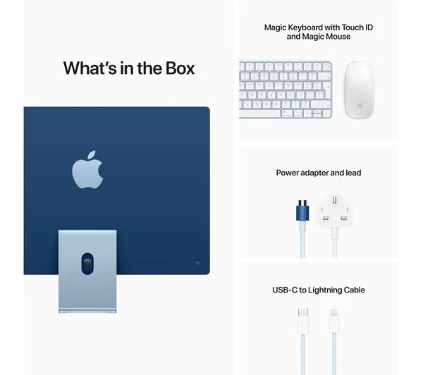 APPLE iMac 4.5K 24" (2021) - M1, 8GB RAM, 256GB SSD, Blue - Very Good - Image 8