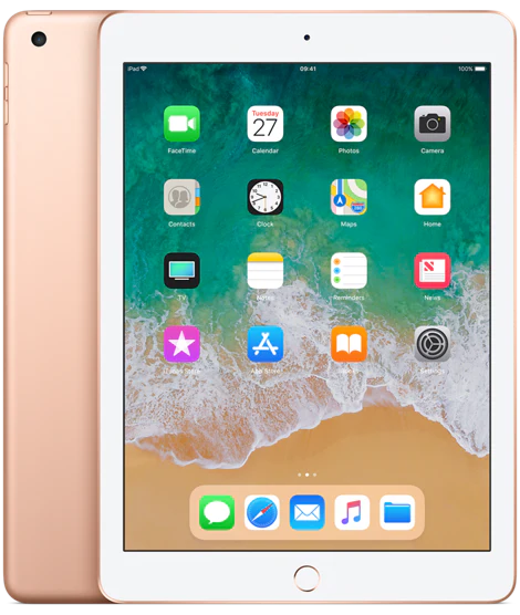 Apple iPad 6th Gen 128GB Wi-Fi Gold Acceptable