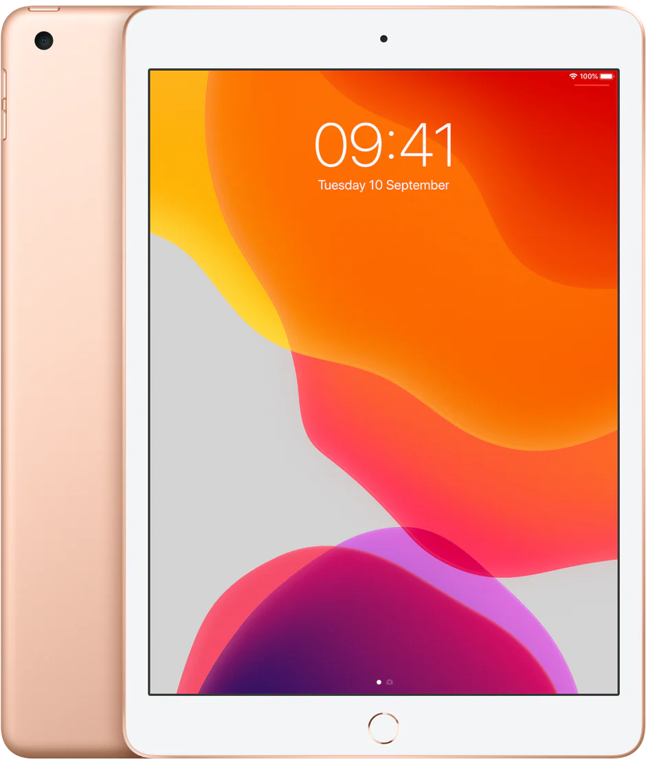 Apple iPad 7th Gen 128GB Wi-Fi + 4G Unlocked Gold Good