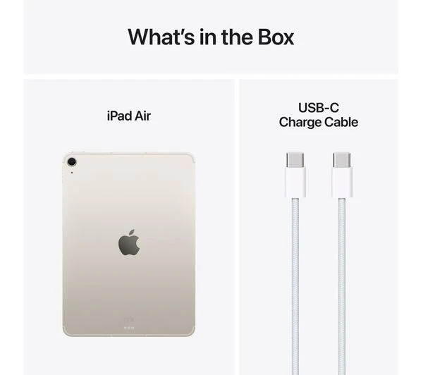 APPLE 13" iPad Air Cellular (2025) - 128 GB, Starlight - Good - Image 10