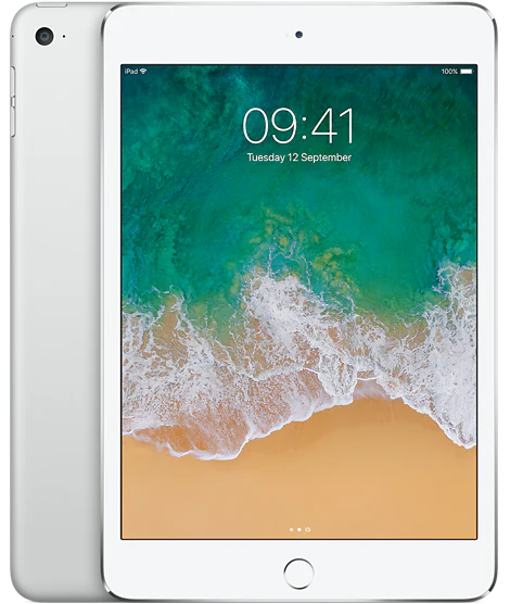 Apple iPad Mini 4-32GB-Wi-Fi + 4G Unlocked-Silver-Very Good