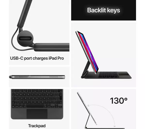 Apple Magic Keyboard for iPad Pro 11″ & iPad Air 11″ – Black - Very Good - Image 4
