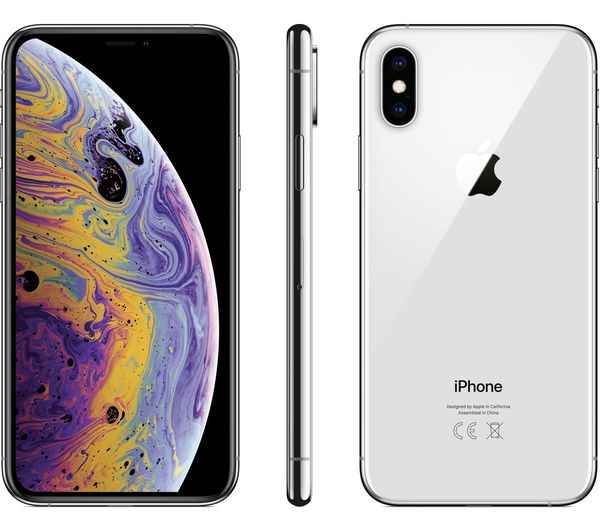 Apple iPhone XS-512GB-Silver-Unlocked-Acceptable