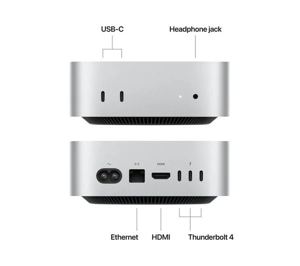 Apple Mac mini (2024) – M4, 16GB RAM, 256GB SSD – Silver – Pristine - Image 2