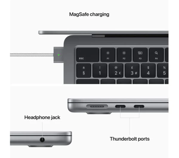 APPLE MacBook Air 13.6" (2022) - M2, 8GB RAM, 256GB SSD, Space Grey - Acceptable - Image 7