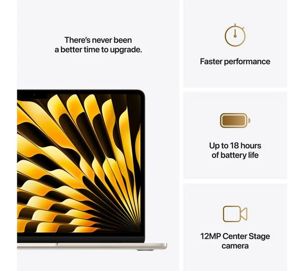 APPLE MacBook Air 13.6" (2025) - M4, 16GB RAM, 256GB SSD, Starlight - Pristine - Image 10