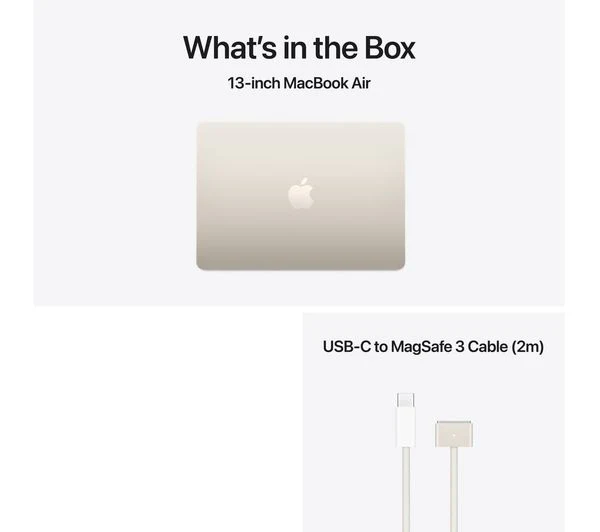 APPLE MacBook Air 13.6" (2025) - M4, 16GB RAM, 256GB SSD, Starlight - Pristine - Image 11