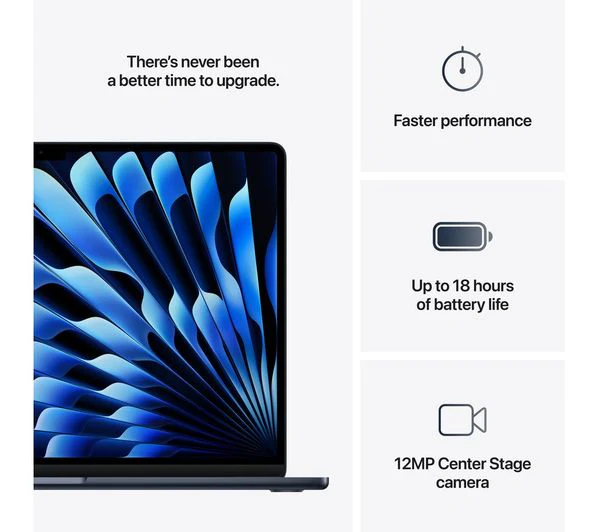 APPLE MacBook Air 15" (2025) - M4, 16GB RAM, 256GB SSD, Midnight - Pristine - Image 5