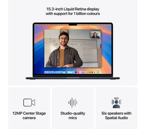 APPLE MacBook Air 15" (2025) - M4, 16GB RAM, 256GB SSD, Midnight - Pristine - Image 7