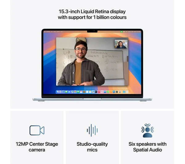 APPLE MacBook Air 15" (2025) - M4, 16GB RAM, 256GB SSD, Sky Blue - Good - Image 10