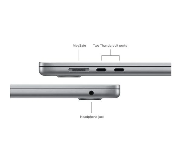 APPLE MacBook Air 15.3" (2024) - M3, 8GB RAM, 256GB SSD, Space Grey - Pristine - Image 4
