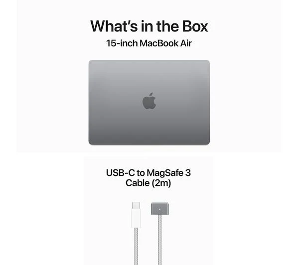 APPLE MacBook Air 15.3" (2024) - M3, 8GB RAM, 256GB SSD, Space Grey - Pristine - Image 9