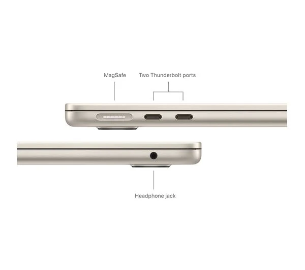 APPLE MacBook Air 15.3" (2024) - M3, 8GB RAM, 256GB SSD, Starlight - Pristine - Image 4