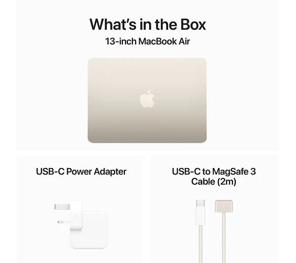 APPLE MacBook Air 15.3" (2024) - M3, 8GB RAM, 256GB SSD, Starlight - Pristine - Image 9