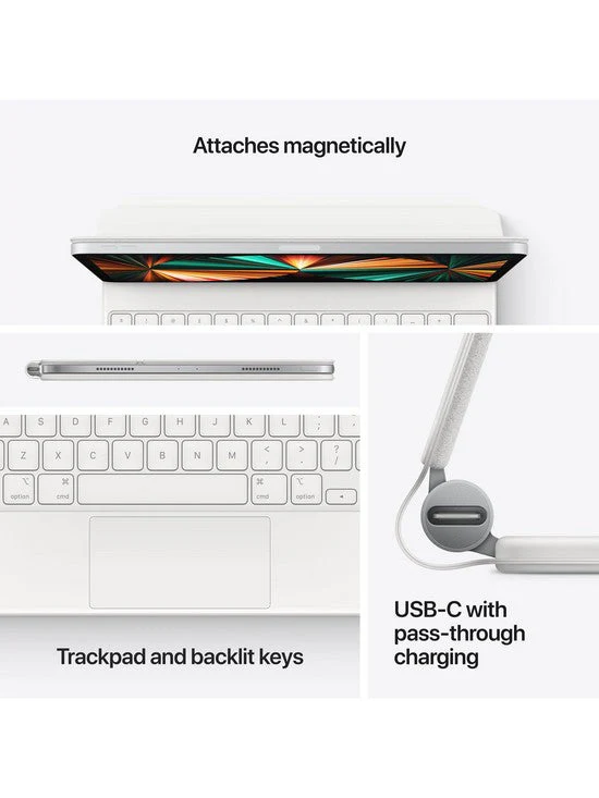 Apple Magic Keyboard for iPad Pro 12.9″ & iPad Air 13″ – White – Very Good - Image 6
