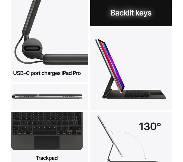 Apple Magic Keyboard for iPad Pro 12.9″ & iPad Air 13″ – Black – Pristine - Image 6
