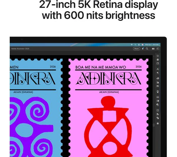 Apple Studio Display 27" 5K Retina Standard Glass Tilt- & Height-Adjustable Stand - Pristine - Image 8