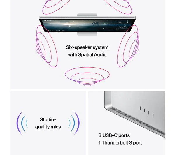 APPLE Studio Display with Tilt-Adjustable Stand - Silver - Pristine - Image 4