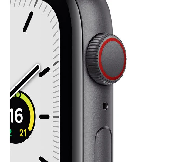 APPLE Watch SE 1 Cellular - Space Grey Aluminium with Midnight Sports Band, 44mm - Good - Image 2