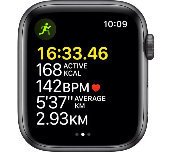 APPLE Watch SE 1 Cellular - Space Grey Aluminium with Midnight Sports Band, 44mm - Good - Image 3