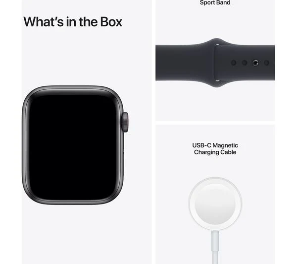 APPLE Watch SE 1 Cellular - Space Grey Aluminium with Midnight Sports Band, 44mm - Good - Image 8