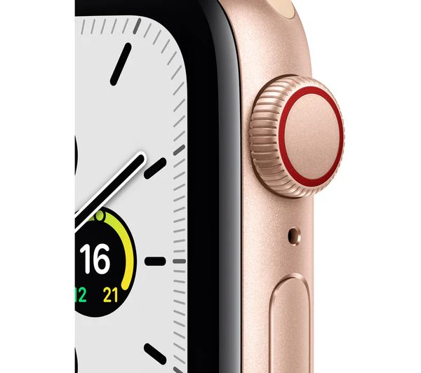 Apple Watch SE 1 GPS + Cellular - Gold Aluminium with Maize & White Sport Loop, 40mm - Acceptable - Image 2