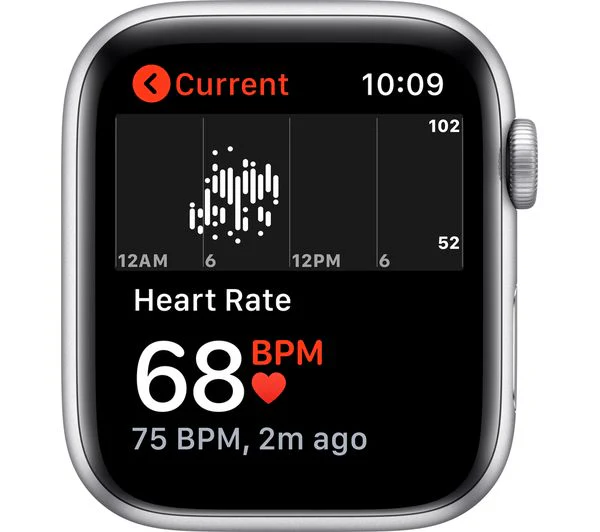 APPLE Watch SE 1st Gen GPS - Silver with Pure Platinum & Black Nike Sports Band, 44mm - Very Good - Image 5