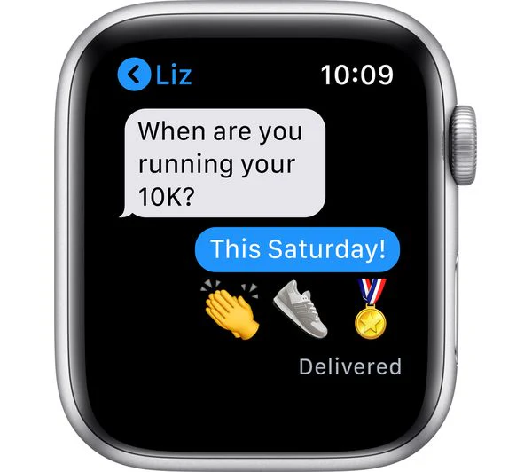 APPLE Watch SE 1st Gen GPS - Silver with Pure Platinum & Black Nike Sports Band, 44mm - Very Good - Image 7