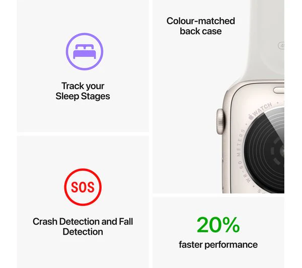 APPLE Watch SE 2 (2022) - Starlight with Starlight Sports Band, 40mm - Very Good - Image 7