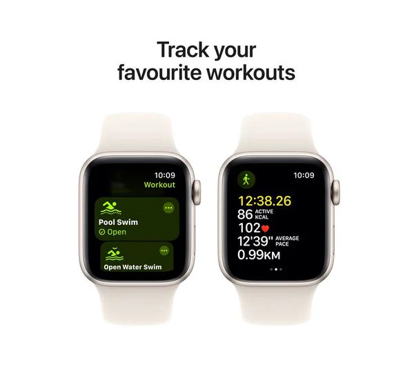 APPLE Watch SE 2 - 40mm Starlight Aluminium Case with Starlight Sport Band, M/L - Pristine - Image 3