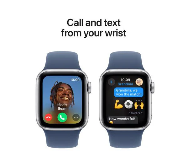 APPLE Watch SE 2 - 40mm Silver Aluminium Case with Denim Sport Band - S/M - Pristine - Image 5