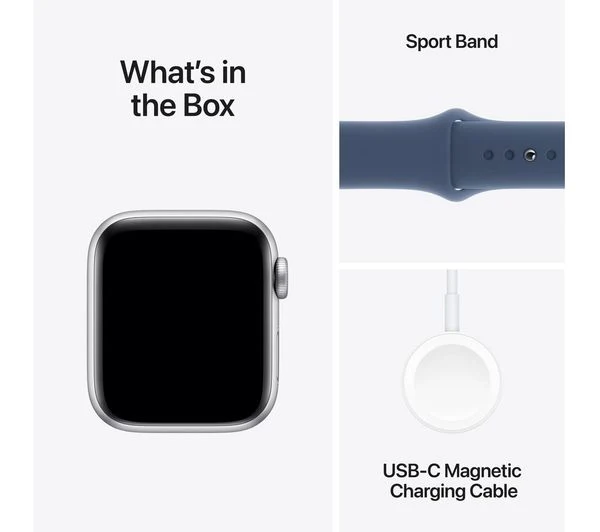 APPLE Watch SE 2 - 40mm Silver Aluminium Case with Denim Sport Band - S/M - Pristine - Image 7
