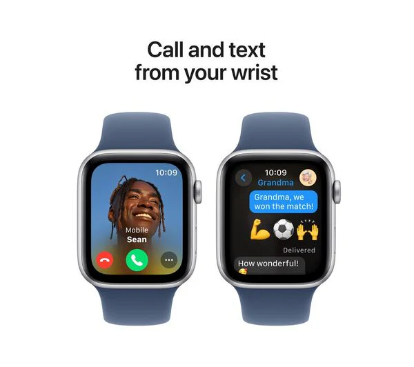 APPLE Watch SE 2 - 44mm Silver Aluminium Case with Denim Sport Band, M/L - Pristine - Image 5