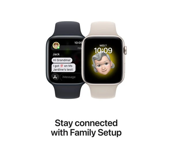 Apple Watch SE 2 GPS, 40mm Midnight Aluminium Case with Midnight Sport Band - Acceptable - Image 4