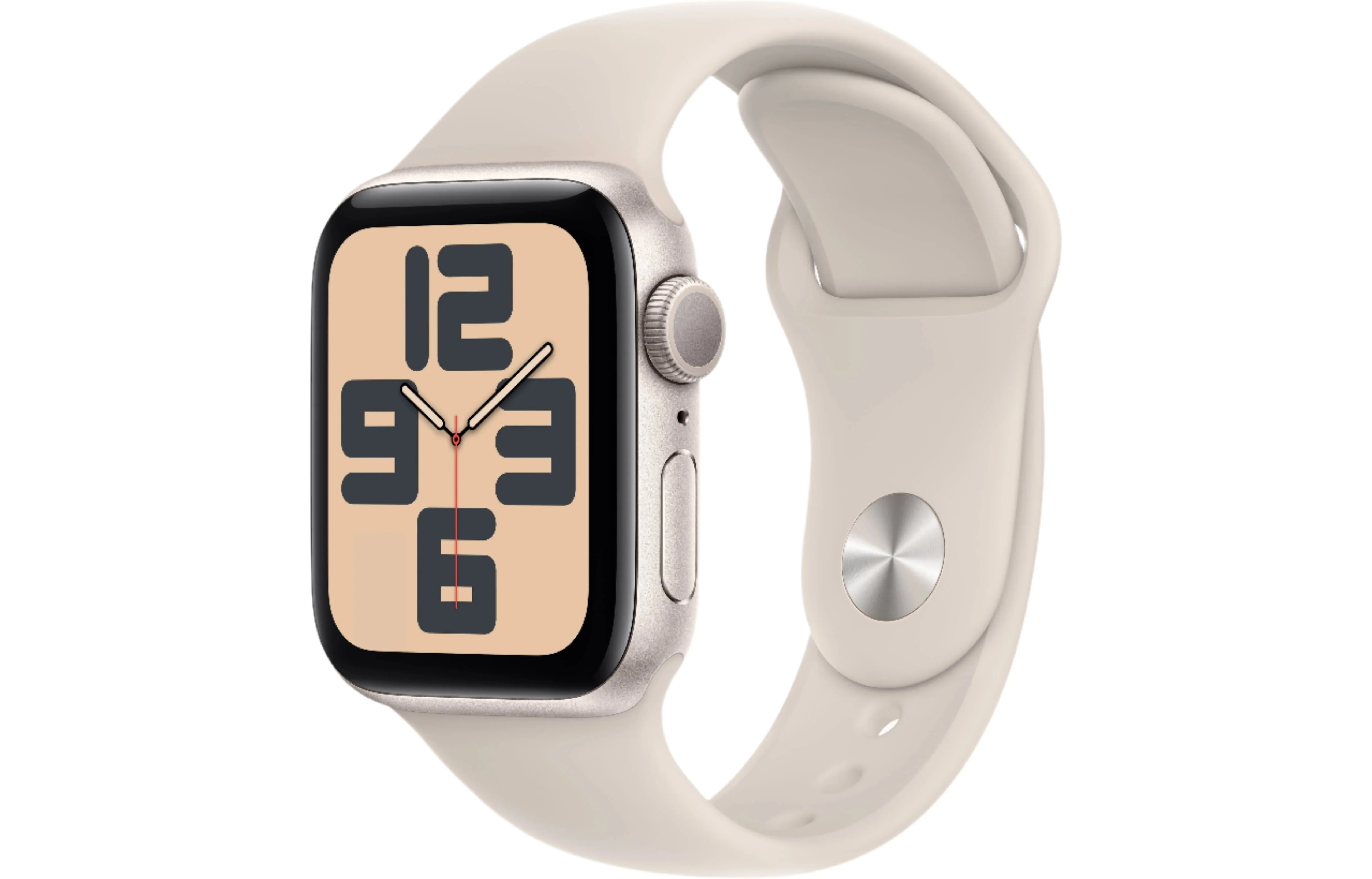 Apple Watch SE 2 GPS, 40mm Starlight Aluminium Case with Starlight Sport Band - M/L - Good