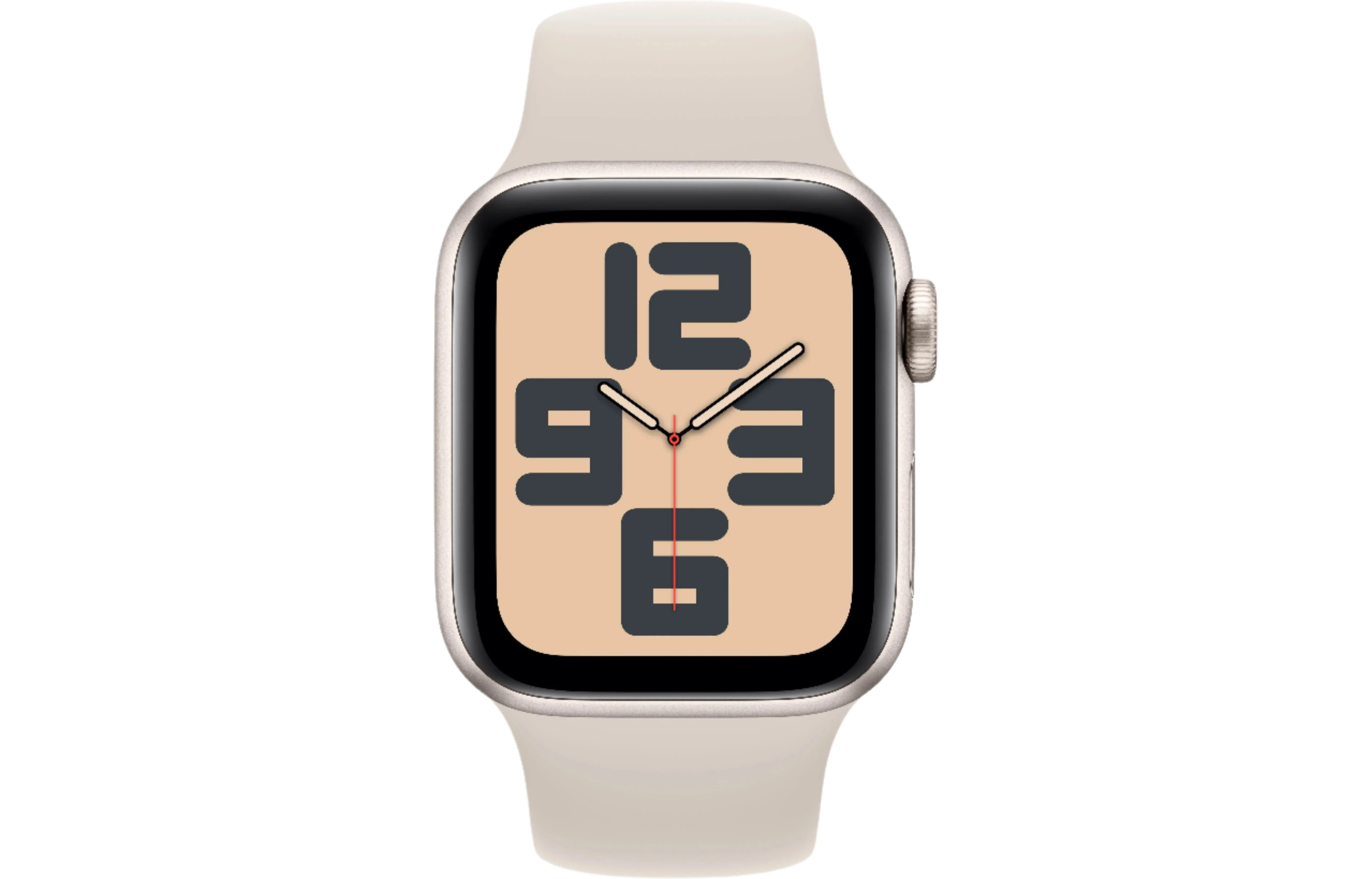 Apple Watch SE 2 GPS, 40mm Starlight Aluminium Case with Starlight Sport Band - M/L - Good - Image 3