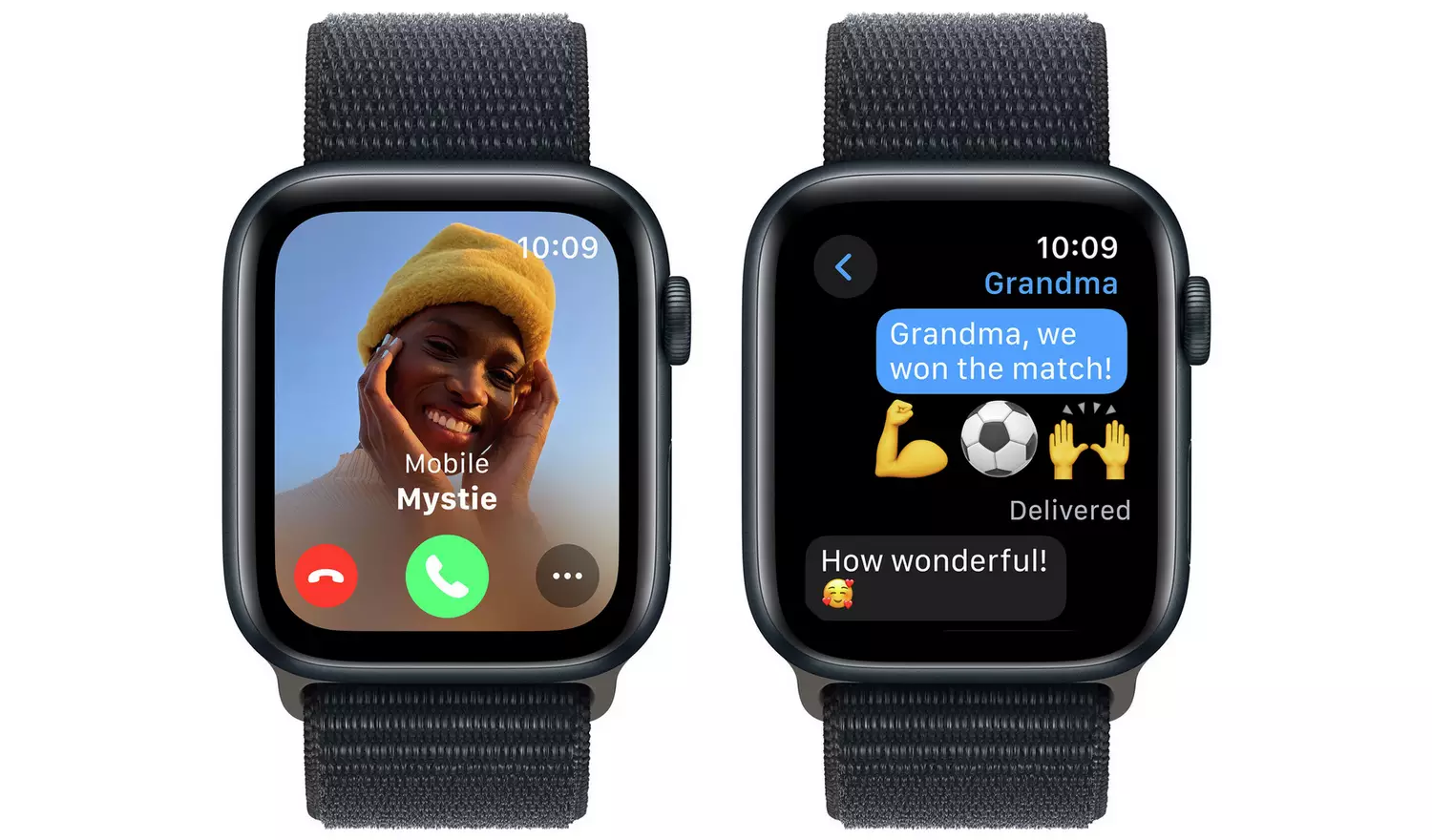 Apple Watch SE 2 GPS, 44mm Midnight Aluminium Case with Midnight Sport Loop - Very Good - Image 4