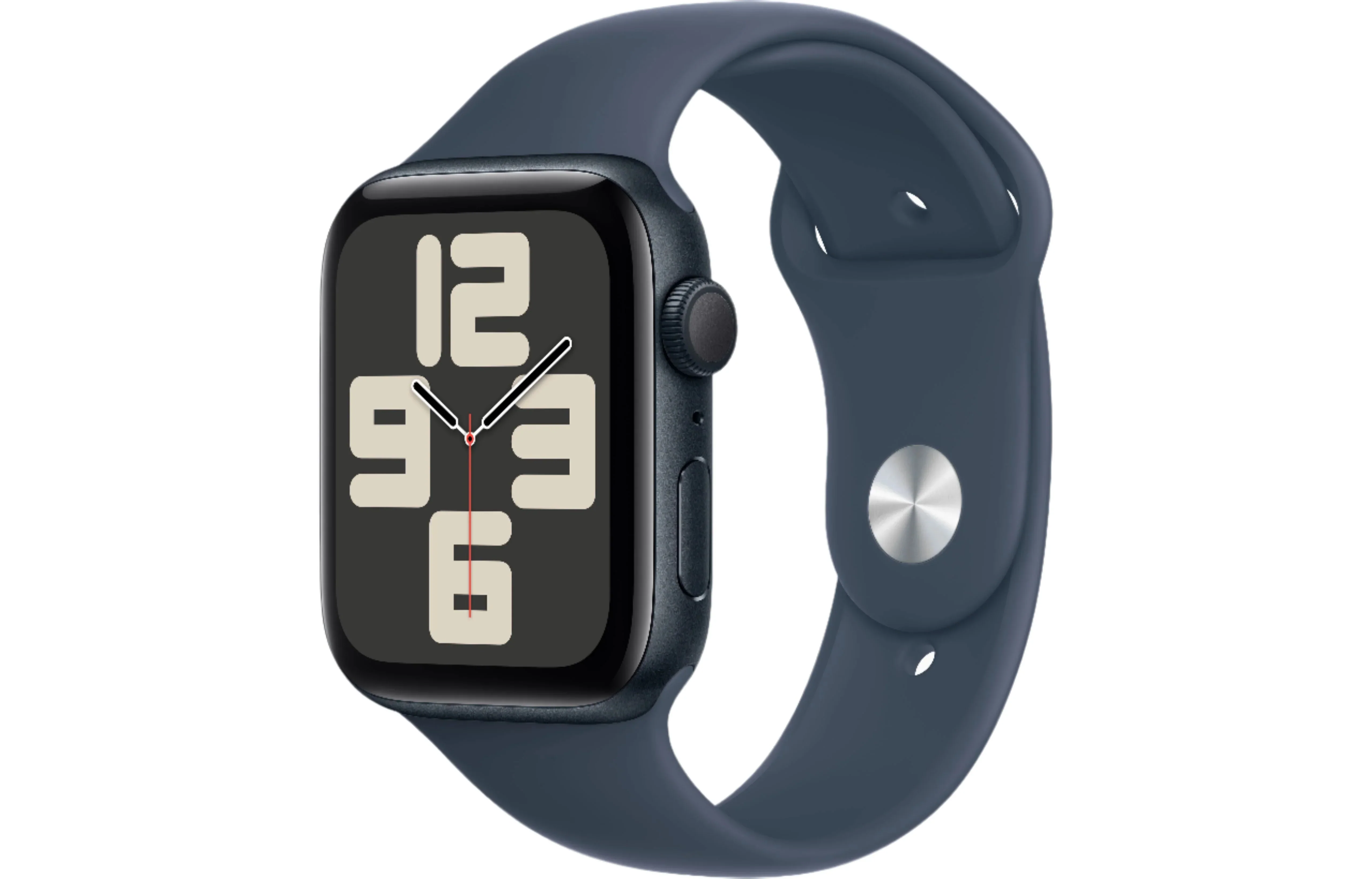Apple Watch SE 2 GPS, 40mm Midnight Aluminium Case with Storm Blue Sport Band - S/M - Pristine