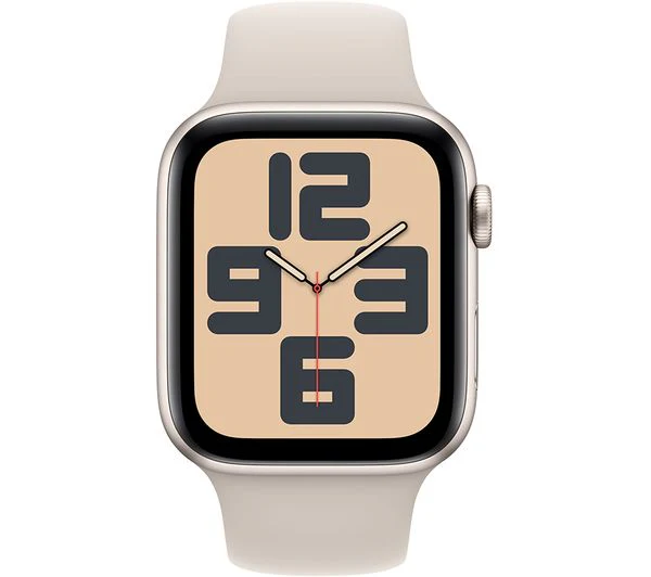 Apple Watch SE 2 GPS, 44mm Starlight Aluminium Case with Starlight Sport Band - M/L - Pristine - Image 2