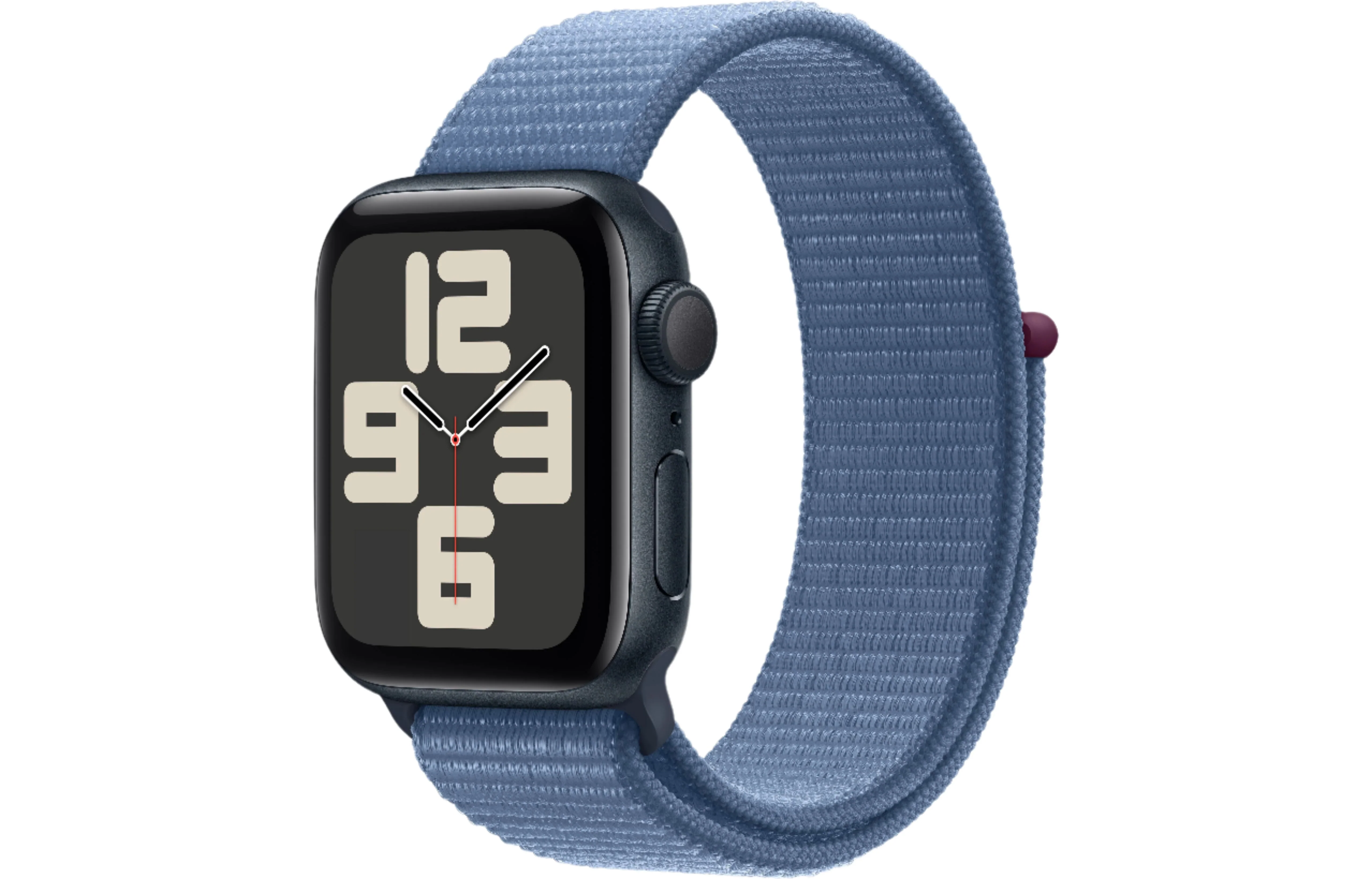 Apple Watch SE 2 GPS + Cellular, 40mm Midnight Aluminium Case with Winter Blue Sport Loop - Very Good