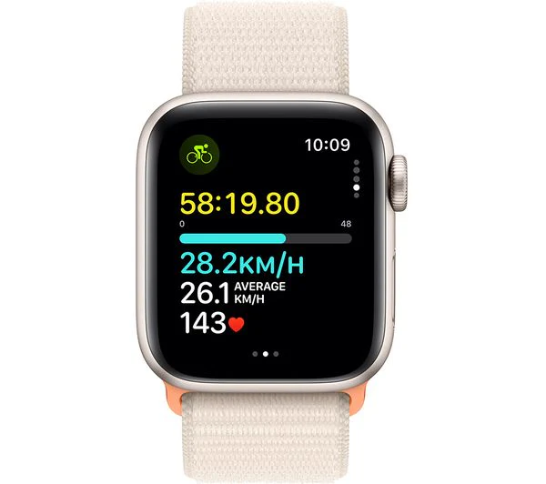 APPLE Watch SE (2023) - 40 mm Starlight Aluminium Case with Starlight Sport Loop - Good - Image 3